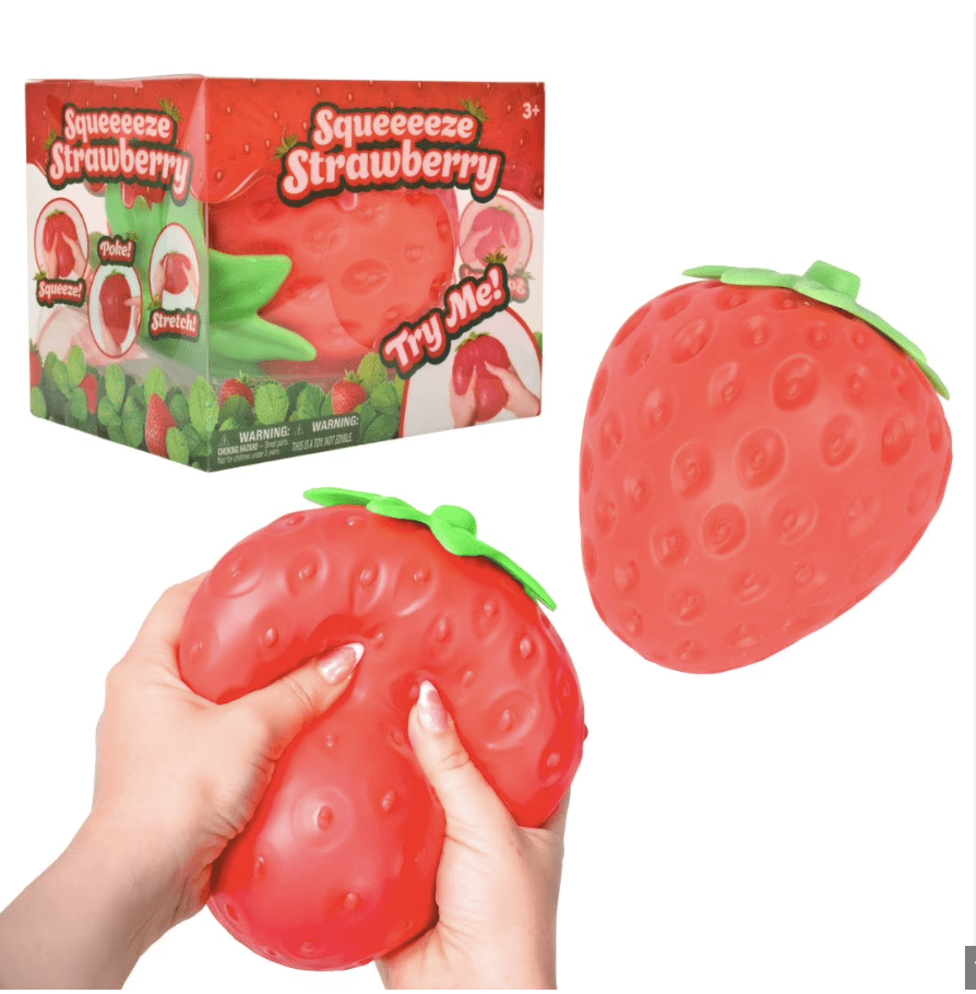 Toymendous Large Sensory Squishy Stress Relieving Strawberry Figure