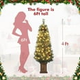 thumbnail image 2 of Lumiparty 4.5 Ft Pre-Lit Artificial Christmas Tree, with 108 Warm White Led Lights, Easy Assembly, Fake Xmas Tree for Home Office Party Decor, 2 of 5