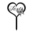 thumbnail image 5 of Custom Name Metal Heart with Butterfly Memorial Stake, Grave Marker sign, Personalized Cemetery Stake, For Loss of Loved One, 5 of 6