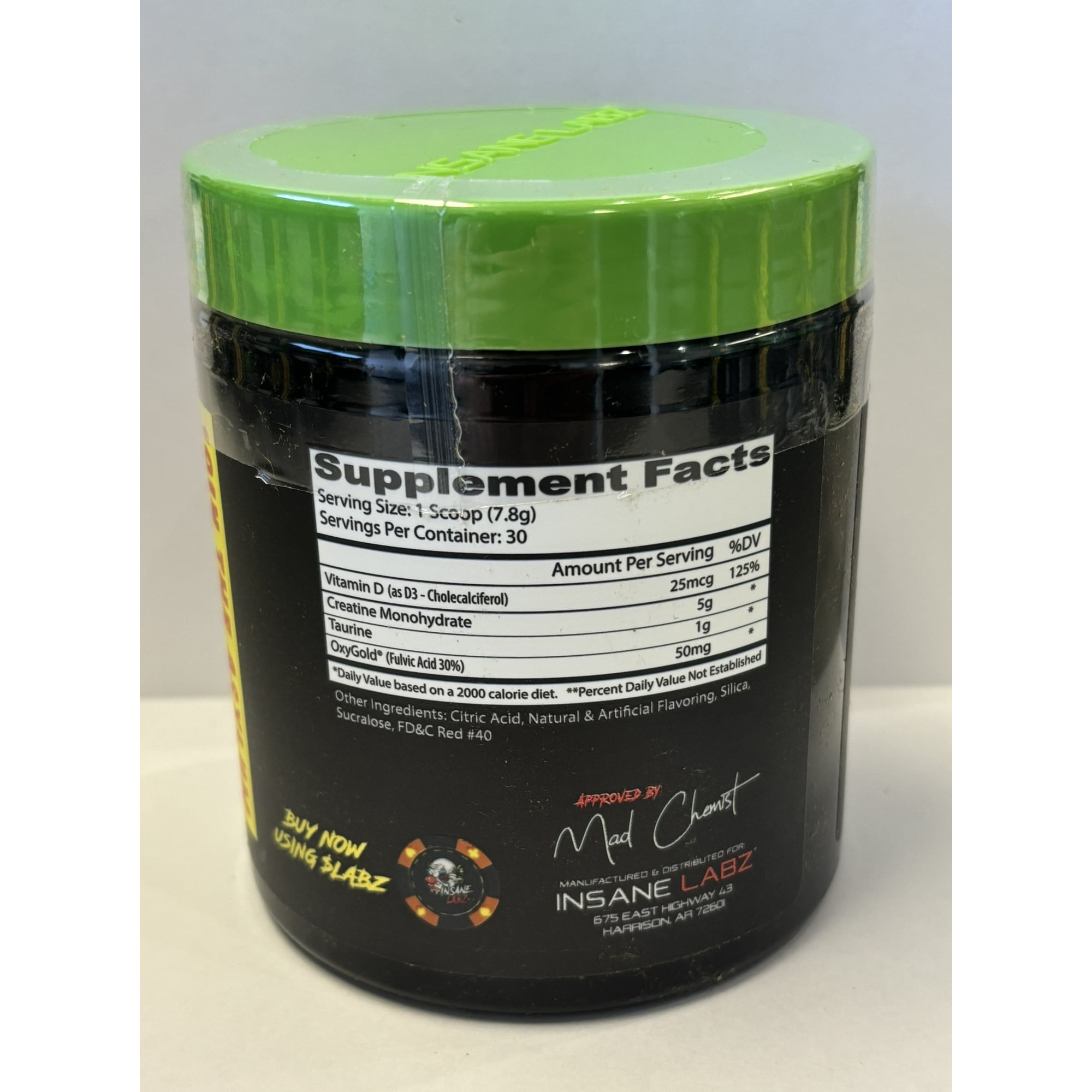 Insane Labz Creatine Craig Fruit Punch 30 Servings