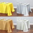 thumbnail image 2 of Yanluna Solid Color Satin Table Cloth Tablecloth Table Cover Overlay For Birthday Wedding Banquet Restaurant Festival Party Supply, 2 of 7