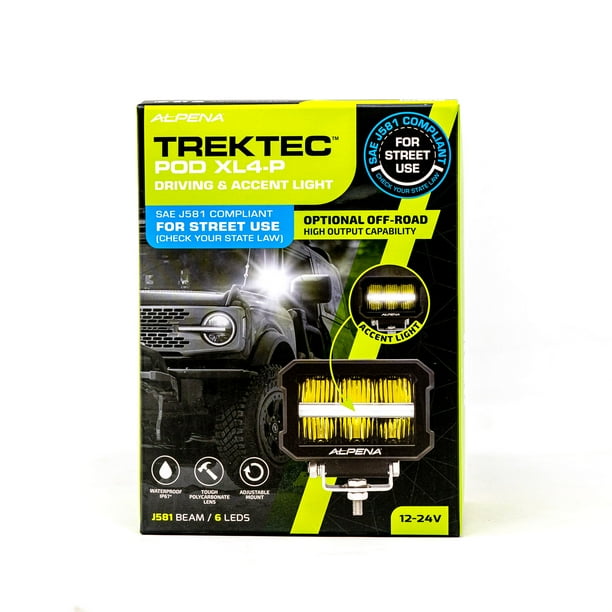 Alpena TrekTec XL4-P Driving & Accent LED Light, 12V, Model 71071