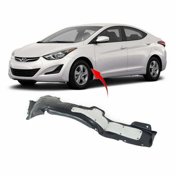 DCP Front Left Driver Side Fender Liner For 2014-2016 Hyundai Elantra HY1248133