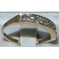 thumbnail image 3 of LBG Solid 10k .417 Yellow Gold Natural Aquamarine Womens Band Ring - Sizes 4 to 12 Available, 3 of 4