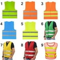 thumbnail image 2 of Paste Front Warning Safety Wear Safety Vest Outdoor Construction Workwear High Visibility Vest Reflective Vest Cycling Reflective Clothing 8, 2 of 8