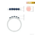 thumbnail image 5 of ANGARA Natural Half Eternity Five Stone Blue Sapphire Wedding Band in 14K White Gold for Women (Size-2.8mm) | September Birthstone, Anniversary, Jewelry Gift for Women | Natural Blue Sapphire Ring, 5 of 10