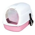 thumbnail image 5 of Fzaqwen Cats bed with hooding tray for cats for cats toilet for cats closed long -hauled Pink, 5 of 9