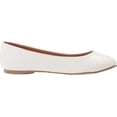 thumbnail image 6 of kreme Soda Women Shoes Ballet Flat Comfortable Gel Insole Round Toe White PU, 6 of 8