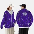 thumbnail image 4 of Balery Dark Purple Snowflakes Sudadera ligera de manga larga con capucha y protección solar UPF 50+ para hombre y mujer, ideal para pesca y running-3X-Large, 4 of 7