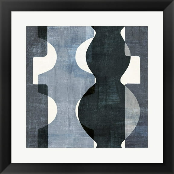 Great Art Now Geometric Deco II BW by Wild Apple Portfolio Framed Wall Art 20"W x 20"H