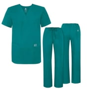 Adar Universal Medical Scrubs Set Medical Uniforms - Unisex Fit 45 colors