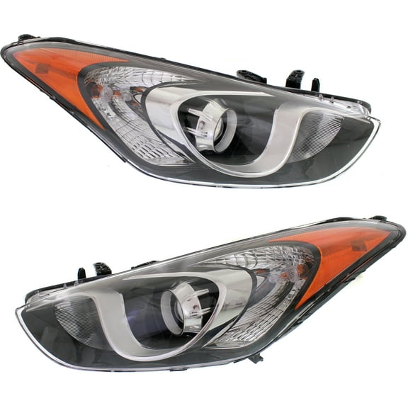 Garage-Pro Driver and Passenger Side Headlight for Hyundai Elantra GT 2013-2017 Halogen With bulb(s) Replaces# 92102A5050 92101A5050