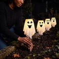 thumbnail image 5 of Halloween Ghost Stake Lights Set of 1, Witch Hat LED Ghost Pathway Lights Battery Operated, Indoor Outdoor Halloween Decorations, Spooky Lawn Light for Yard Garden Haunted House Porch Walkway Decor, 5 of 7