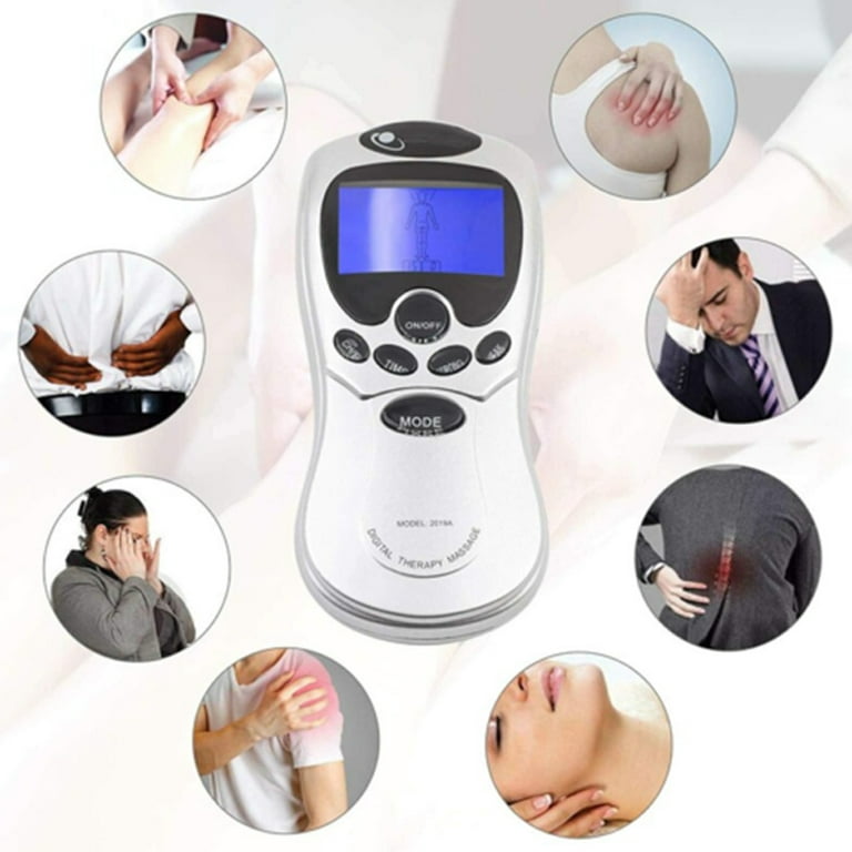 TENS Unit Electronic Pulse Massager for Electrotherapy Pain Therapy Muscle  Stimulator Massager, 8 Modes and 8 Pads, Electric Massager for for Shoulder  Neck Back Waist Legs Feet 