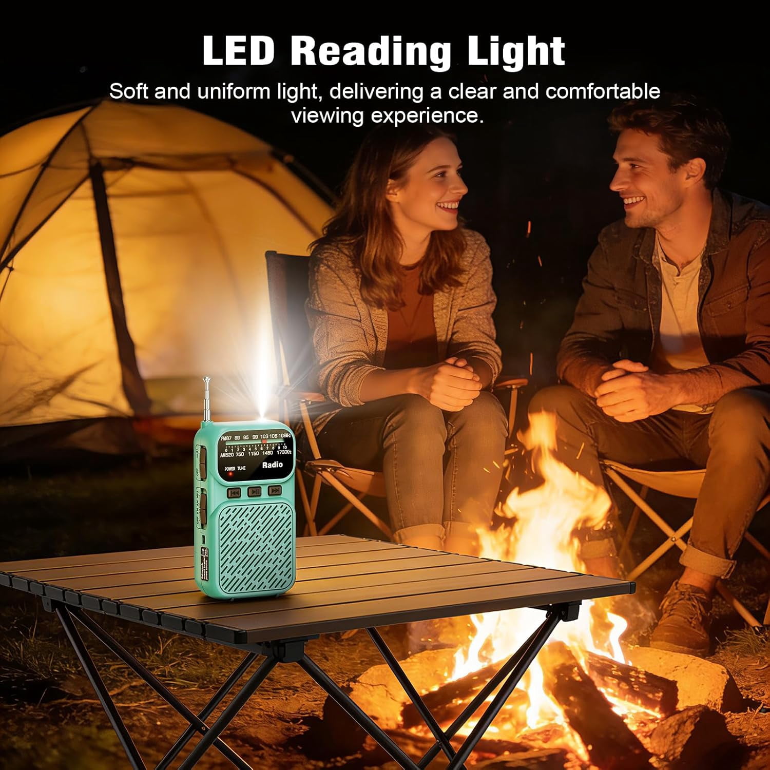 Portable Radio AM FM,Mini Tansistor Radio,Pocket Radio with Flashlight,Tuning Knob,TF Card Slot,Headphone Jack, 3AA Battery Operated or Plug in Wall,Compact Personal Radio for Gift,Family,Elder,Blue