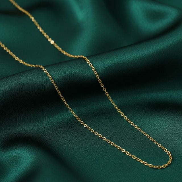Mauli Jewels Women’s 18" Italian 1.25MM Cable Chain – 14K Yellow Gold Plated 925 Sterling Silver Adjustable Necklace
