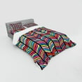 thumbnail image 2 of Ambesonne Abstract Bedding Set 4 Pcs, Colorful Rainbow Leaf, Queen, Multicolor, 2 of 2
