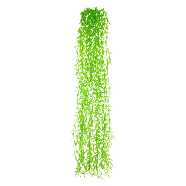 Liquidación de Huayishang: Simulación de plantas artificiales para decoración de interiores y exteriores, colgante de pared de ratán con forma de dragón de río - Verde, imitación de ratán para el