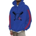 thumbnail image 1 of Men's Hoodies & Sweatshirts BasebalL Seam Print pullover Hoodie for Everyday Comfort and Durable Warmth, 1 of 3