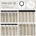 thumbnail image 2 of Oatmeal Pinch Pleated Linen Curtains 84 Inch Length 1 Panels for Bedroom Living Room Textured Semi Sheer Window Curtain Boho Neutral Back Tab Pinch Pleat Drape with Hooks 84 Inches Long, 2 of 16