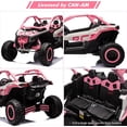 thumbnail image 2 of EastVita 2 Seats Ride on 200W Motors UTV,with Remote Control 23" Seats Width Electric Vehicle, EVA Wheels,Music,Head+Tail Light, 2 of 6