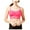 Pink - sparklingpink, variant on Material Girl Womens Ruched Padded Sports Bra, Pink, Juniors, X-Large