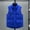 Blue Warm Cotton-Padded Vest for Men, variant on HOOMEUMY Mens Warm Cotton-Padded Vest Fashion 2025 Trendy Classic Solid Coat Stand Collar Jacket Loose Fit Design Casual Workout Sleeveless Clothes Red XXXXL
