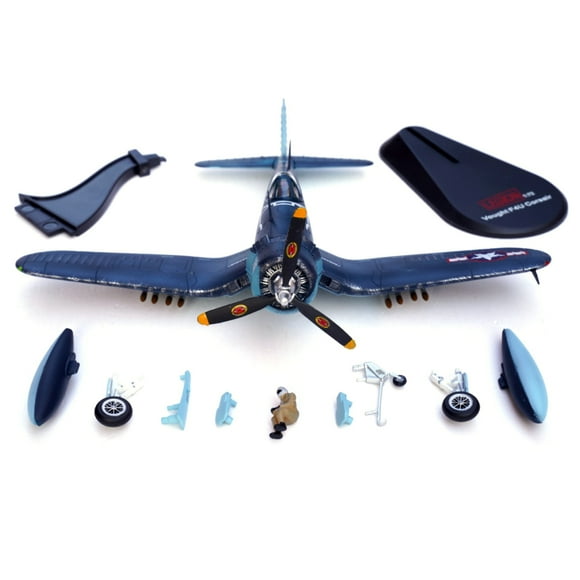 JMLIANG Diecast F4U Corsair Model 1:72 USN WWII VF 17 Jolly Rogers Tommy Blackburn Collectible with Display Stand