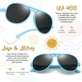 thumbnail image 3 of Toddler Baby Infant Polarized Aviator Sunglasses for Boys Girls Kids Age 0-4 Shatterproof UV400, 3 of 6