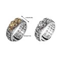 thumbnail image 3 of Guardurnaity Anillo abierto Vintage portátil para ceremonia, banquete para niños, anillos ajustables de hip hop que se pueden abrir, joyería, Ropa, zapatos y accesorios Miscelánea Oro, 3 of 6
