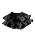 thumbnail image 3 of Ticikt Girls Layered Ruffle Skort, Elastic Waist Cute Tiered Cake Skirt Shorts, Fashion Flowy Mini Skort for Little Kids,Black, 3 of 5