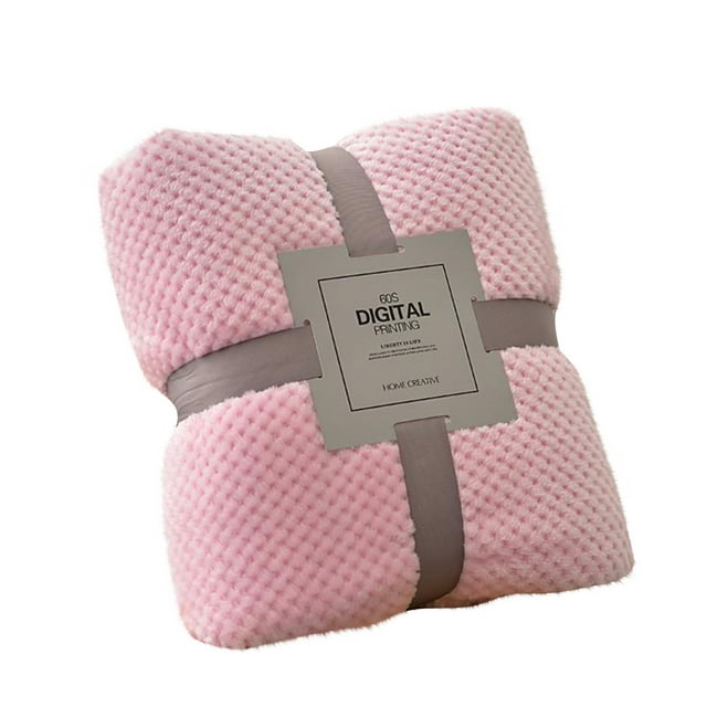 Anti-Cat Scratch Solid Color Sofa Blanket Flannel Plush Blanket Gift Blanket