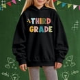 thumbnail image 2 of Trendfront Girls Third Grade Graphic Sweatshirts Long Sleeve Pullover Hoodie Colorful Letter Print School Theme Casual Classroom Outfit Tops, 2 of 4