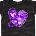 thumbnail image 4 of Inktastic Epilepsy Awareness Purple Ribbon Around Heart Boys or Girls Baby Bodysuit, 4 of 5