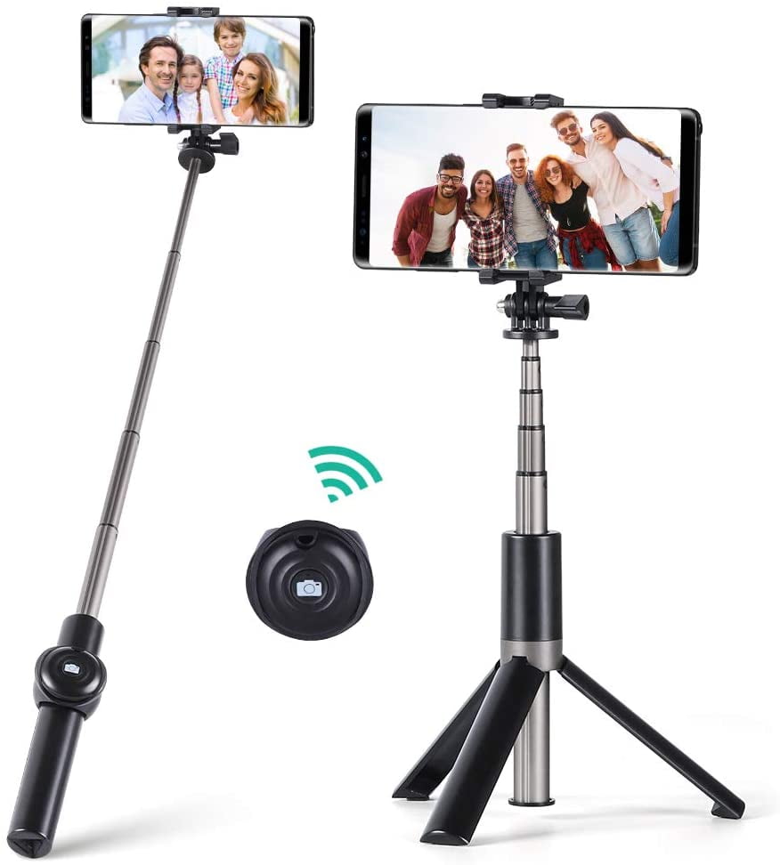 ONLY Horizontal Photograph HOMEDII T08 Selfie Stick Tripod Extendable Bluetooth Stand with Wireless Remote Shutter for Android iPhone 11/11 Pro/XS Max/XR/X/8/7 