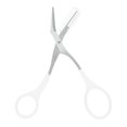 thumbnail image 1 of Tijeras para recortar cejas Unique Bargains tijeras para cejas Acero inoxidable blanco 12.8x5.2cm, 1 of 7