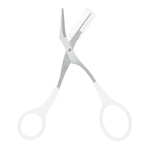 Tijeras para recortar cejas Unique Bargains tijeras para cejas Acero inoxidable blanco 12.8x5.2cm
