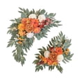 thumbnail image 2 of Juego de guirnaldas de flores artificiales para decoración de bodas, ceremonias, recepciones y fiestas. Naranja, 2 of 9
