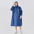 thumbnail image 3 of Polyester Raincoats Adult Men Women Household Rain Gear Plus Long Lightweight Raincoat Large Size Riding Backpack Hiking Poncho (A,HumanWeight 40-100kg), 3 of 5