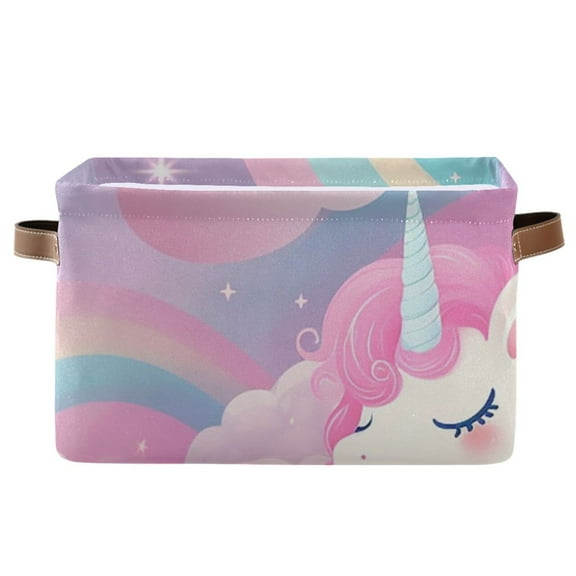 Unicorn Clouds in Rainbow Storage Bins Baskets With Handles Storage Box Clothes Organizer Organization Toys