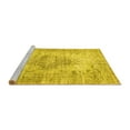 thumbnail image 2 of Ahgly Company Machine Washable Indoor Round Persian Yellow Traditional Area Rugs, 4' Round, 2 of 4