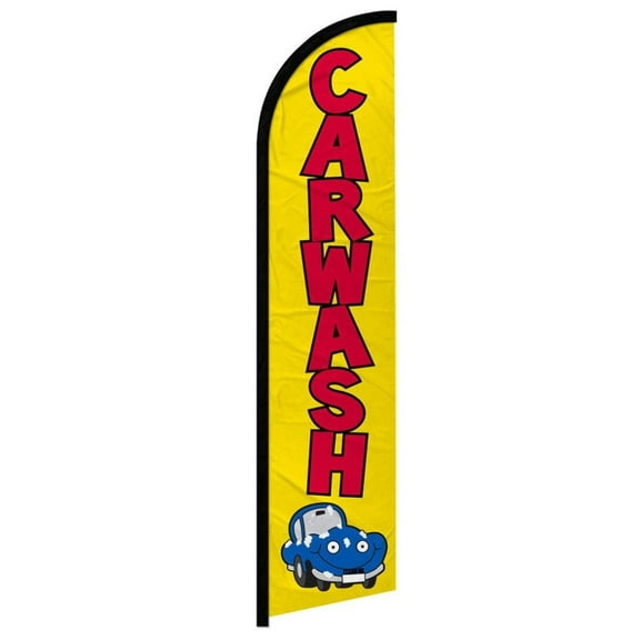 Car Wash (Yellow) Windless Banner Flag