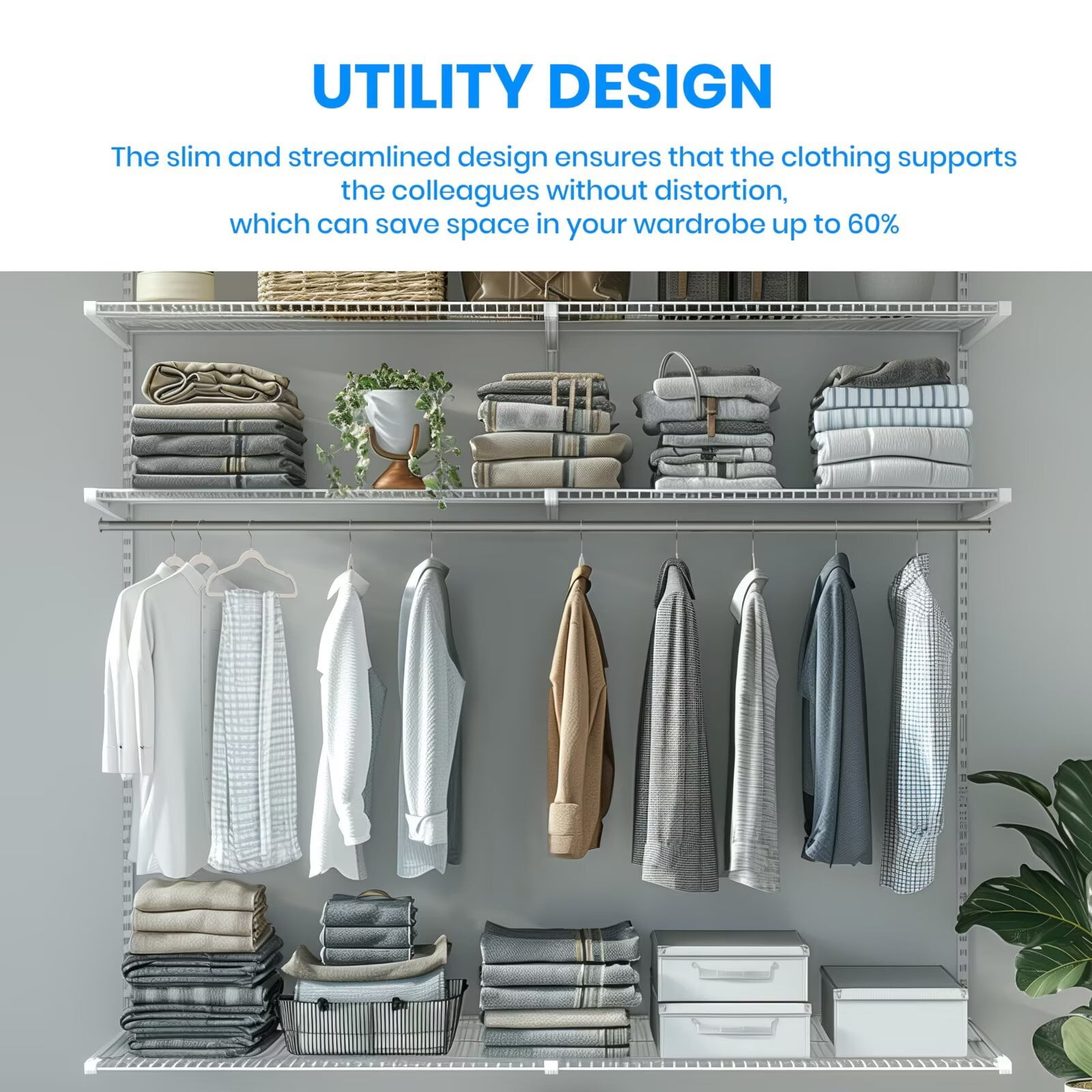 Simple Deluxe 50 Pack Velvet Hangers, Non-Slip Clothes Hangers with Shoulder Notches, 360° Swivel Hooks, Heavy Duty Coat Suit Hangers for Closet Space Saving, White