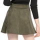 thumbnail image 5 of INSPIRE CHIC Falda Corta Acampanada De Cintura Alta Con Cierre De Botón De Gamuza Sintética Para Mujer Verde M, 5 of 6