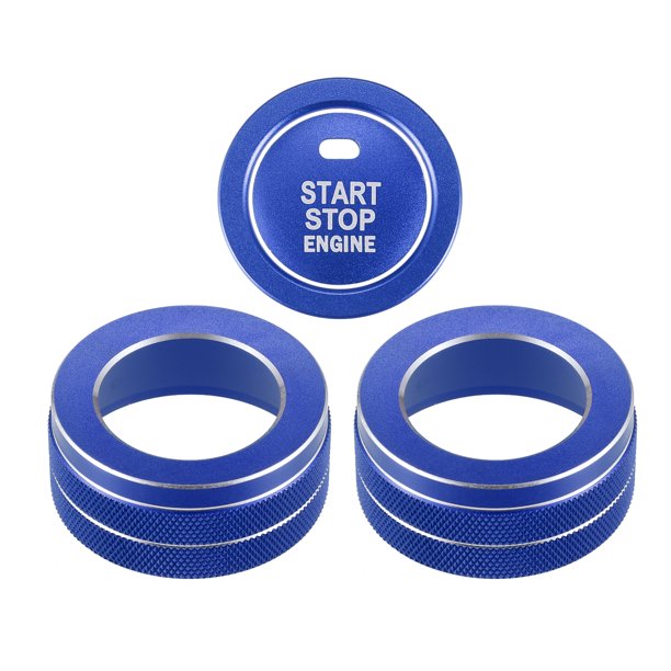 4 Unidad AC Clima Control Perilla Anillos Compatible para Toyota RAV4, Azul
