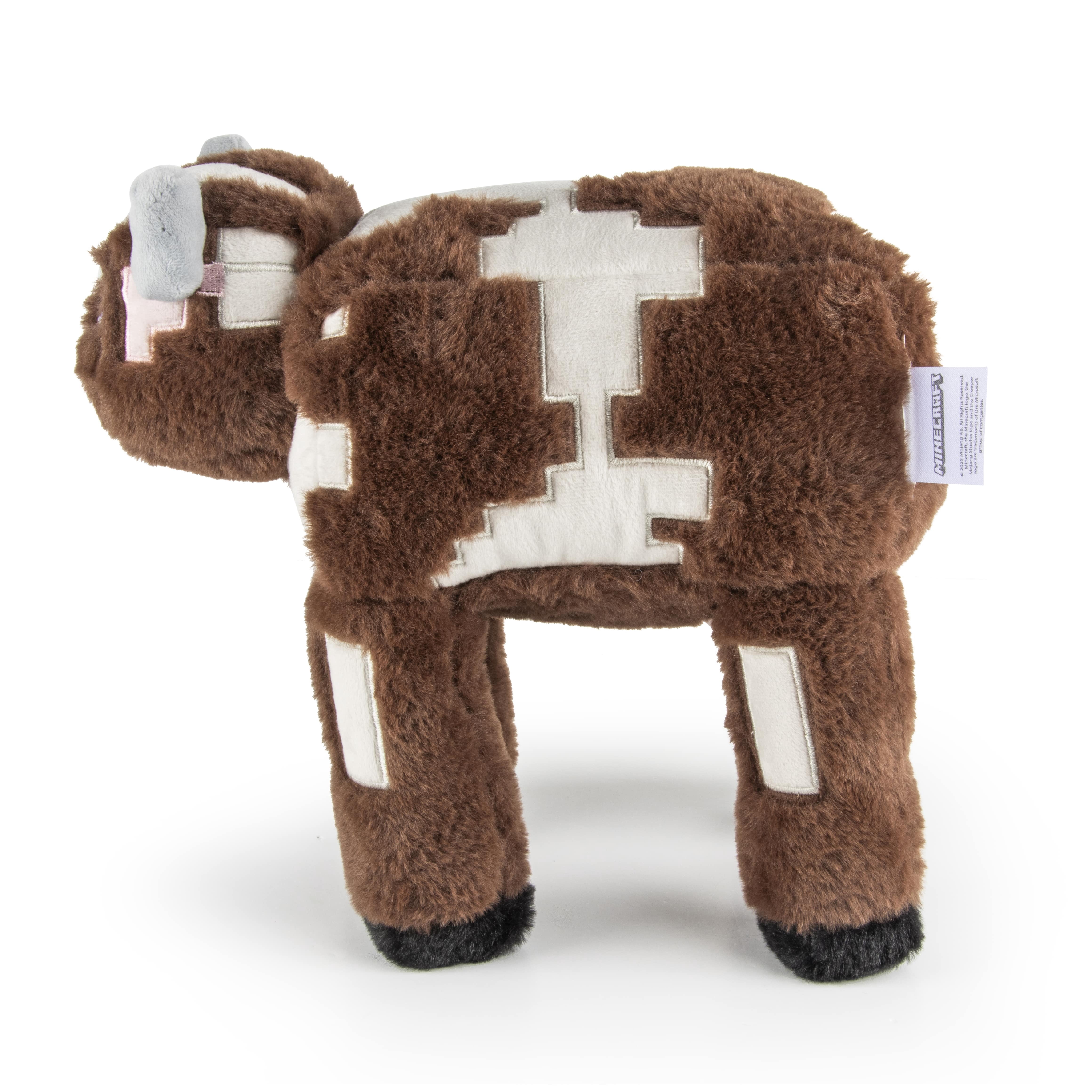 Minecraft Cow Furry Pillow Buddy, Polyester, Brown, Mojang
