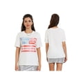 thumbnail image 1 of SUNSIOM Hauts Décontractés pour Femmes 4 Juillet Manches Courtes Col Rond Imprimé Drapeau/nœud T-Shirts Mode Urbaine Blouses, 1 of 6