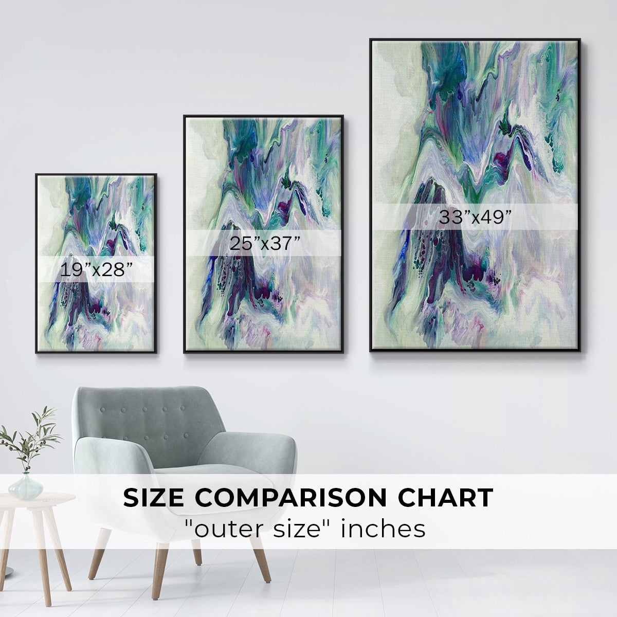 Wild River Framed Premium Gallery Wrapped Canvas - Ready to Hang - 17 x 25 - Black Floating Frame