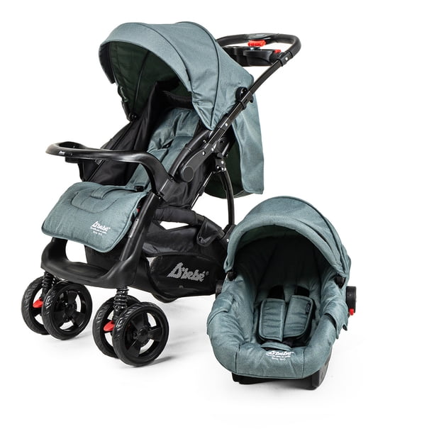 Carriola con Autoasiento Reversible Reclinable y Plegado Fácil Elite D'Bebe - Verde