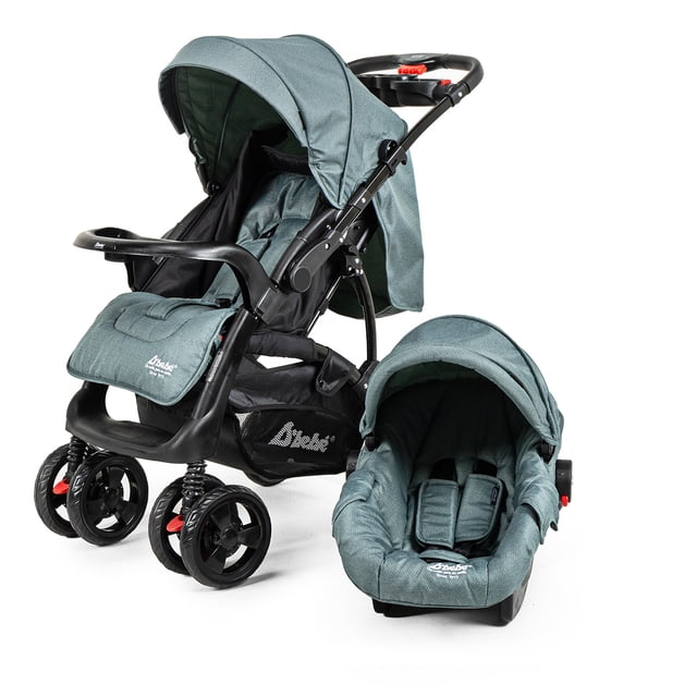 Carriola con Autoasiento Reversible Reclinable y Plegado Fácil Elite D'Bebe - Verde